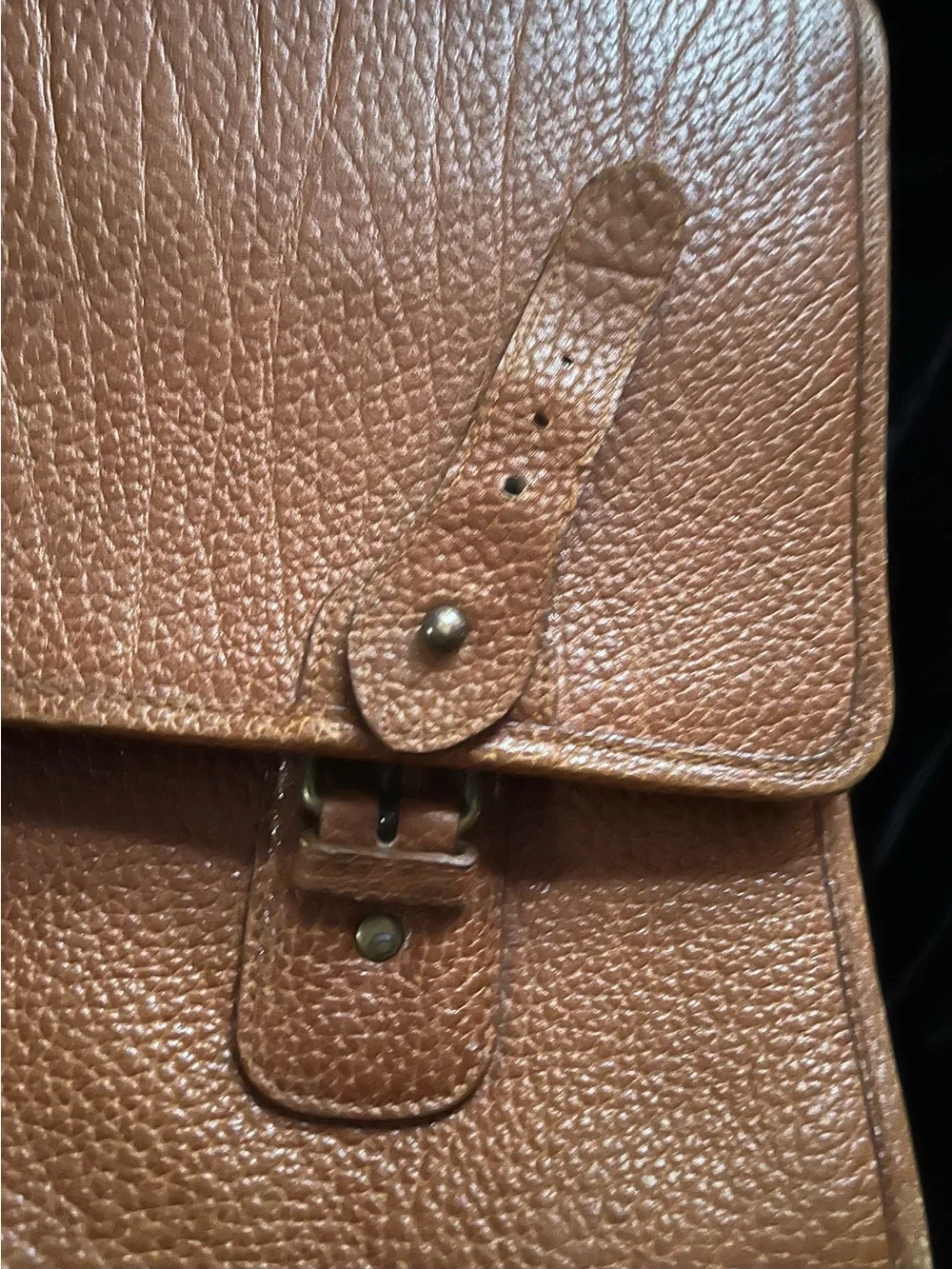 Polo Ralph Lauren Vintage Textured Leather Briefcase